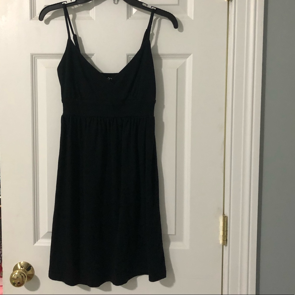 black spaghetti strap dress